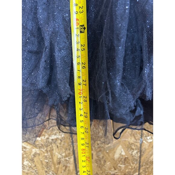 Dr. Seuss Cat in the Hat Tulle Glitter Tutu Dress Black Red Velvet Bow Girl's M - Picture 6 of 8